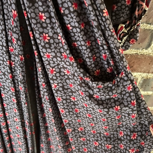 Anthropologie Purple Boho Prairie Maxi Dress XS Balloon Sleeve Pockets - Picture 5 of 12